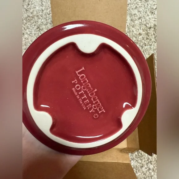 Longaberger NWT set of 4 ceramic coasters in Paprika color - Picture 3 of 4